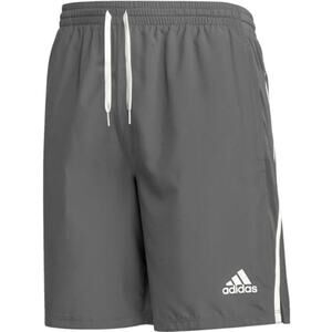 Adidas Men's TI 3P Sports Training Shorts Elastic Waist Gray/White Size XL
